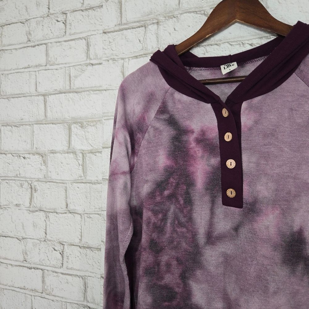 Sew in Love tye-dye hooded top - Picture 4 of 11